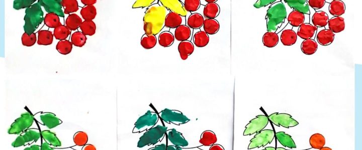 Пластилинография:»Кисть рябины»
